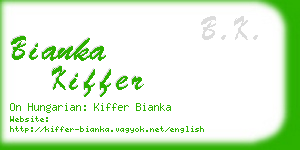 bianka kiffer business card